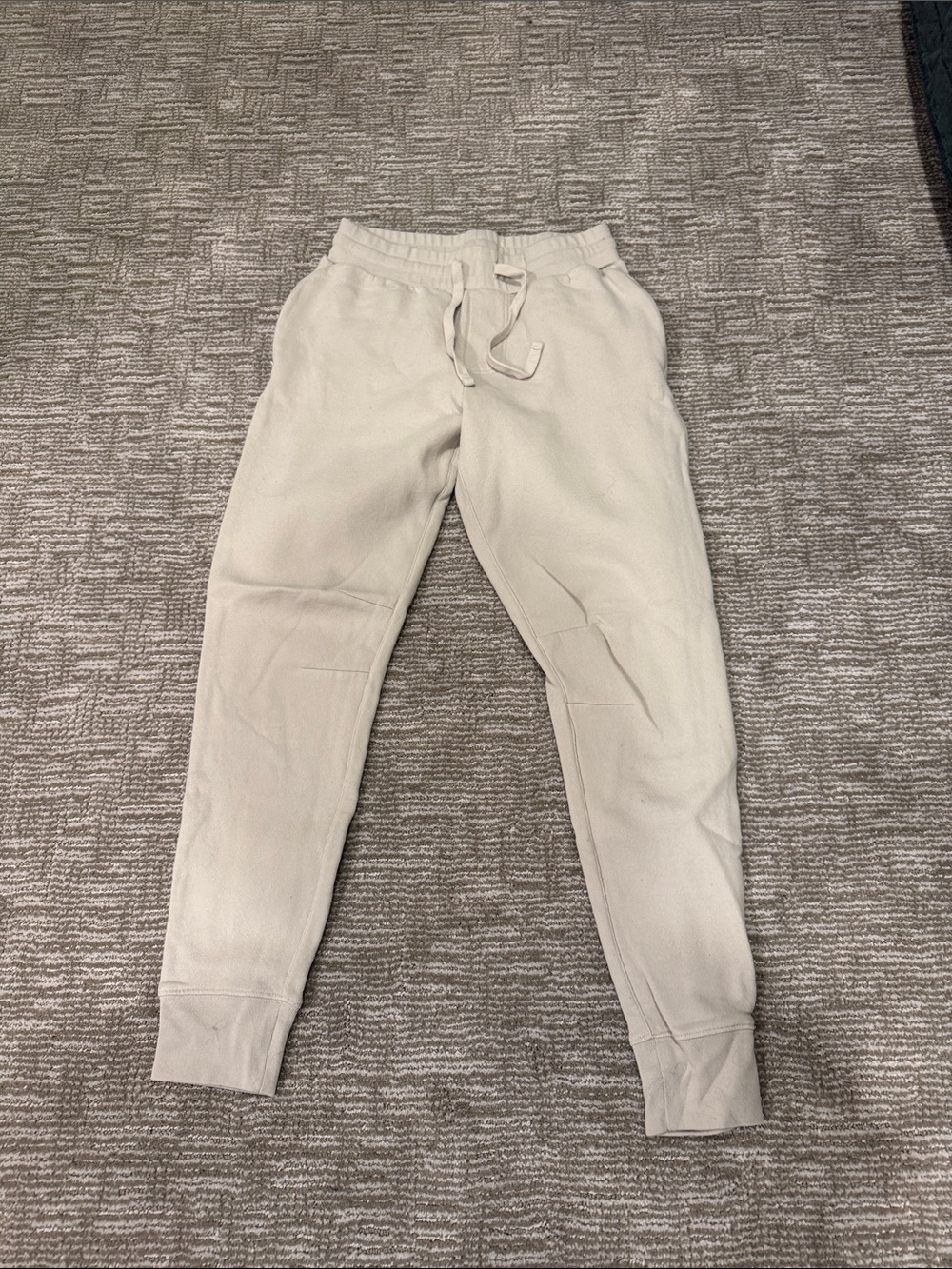 Light Cream Drawstring Joggers